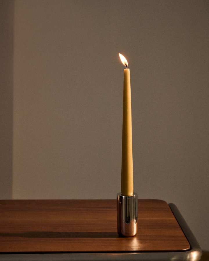 KAVE HOME Talinen stearinlys - beige (s�t med 4)