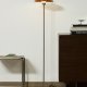 KAVE HOME Nuvira gulvlampe - orange og lysegr�t b�rstet metal