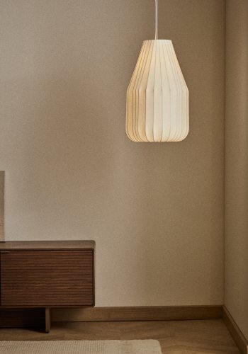 KAVE HOME Somar loftlampe - hvid syntetiske fibre og st�lst�nger (�30)