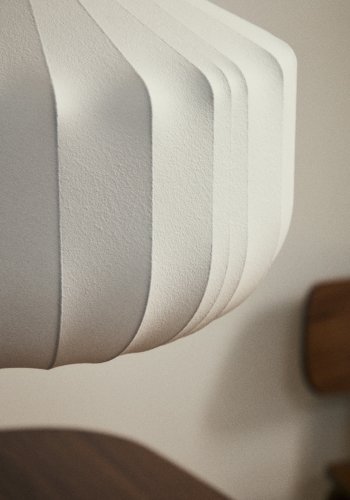 KAVE HOME Somar loftlampe - hvid syntetiske fibre og st�lst�nger (�30)