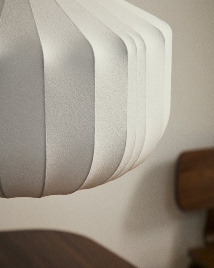 KAVE HOME Somar loftlampe - hvid syntetiske fibre og st�lst�nger (�51)