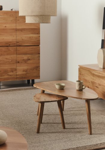 KAVE HOME Duvani sofabord - akacietr� med bleget finish (�110x60)