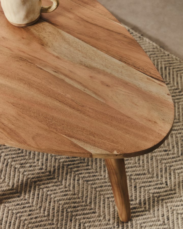 KAVE HOME Duvani sofabord - akacietr� med bleget finish (�110x60)
