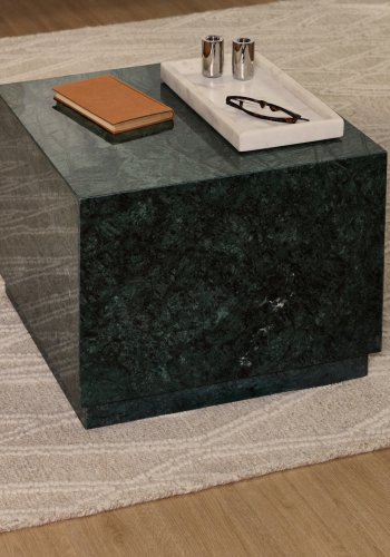 KAVE HOME Sorein sidebord, kvadratisk - gr�n marmor (50x50)