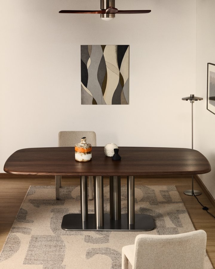 KAVE HOME Marvilo abstrakt billede, rektangul�r - gr� og sennepsgul l�rred (100x80)