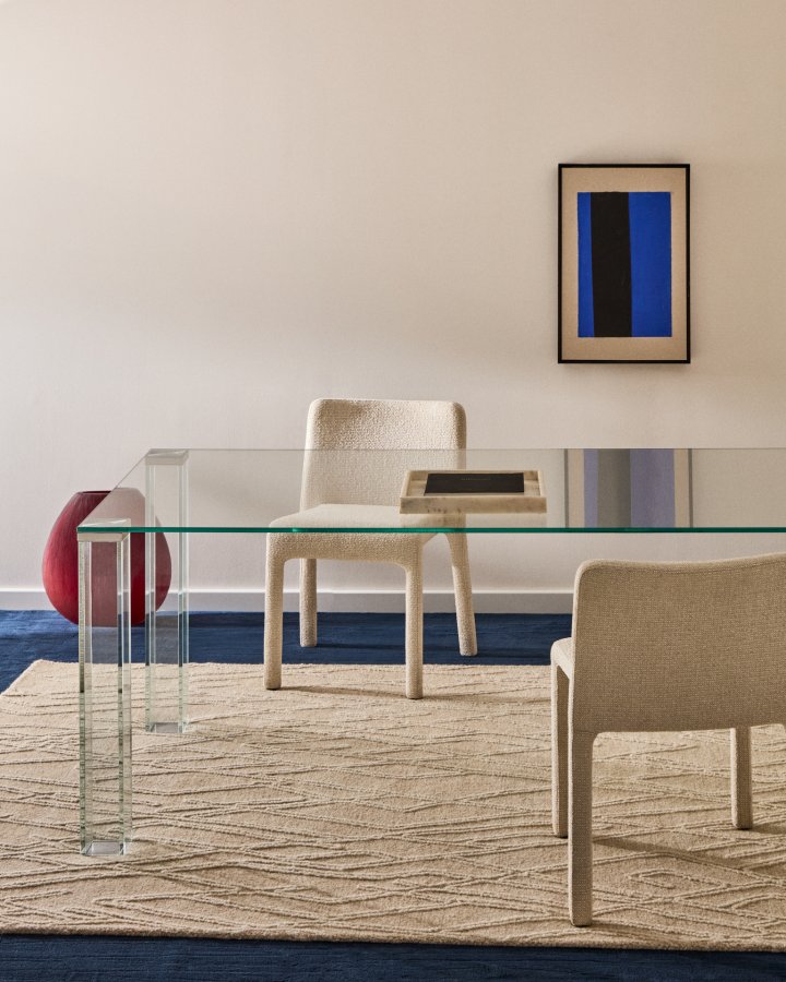 KAVE HOME Adularia spisebord, rektangul�r - klar h�rdet glas (200x100)