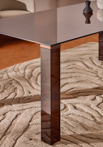 KAVE HOME Adularia spisebord, rektangul�r - brun h�rdet glas (160x90)