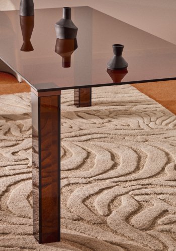 KAVE HOME Adularia spisebord, rektangul�r - brun h�rdet glas (160x90)