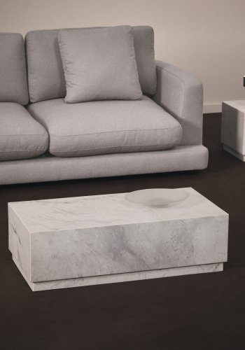 KAVE HOME Sorein sofabord, rektangul�r - hvid marmor (100x50)