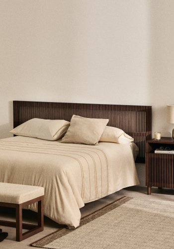 KAVE HOME Beyla sengegavl - valn�ddefarvet asketr� (til 180 cm seng)