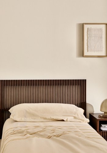 KAVE HOME Beyla sengegavl - valn�ddefarvet asketr� (til 90 cm seng)