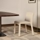 KAVE HOME Loria spisebordsstol, stabelbar - beige chenille stof