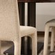 KAVE HOME Loria spisebordsstol, stabelbar - beige chenille stof