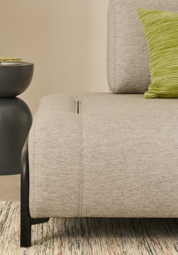 KAVE HOME Compo 2-pers. modul sofa - gr� stof og sort metal (200cm)