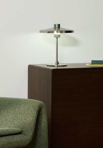 KAVE HOME Nuvira bordlampe - lysegr� b�rstet metal