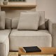 KAVE HOME Marela 3-pers. sovesofa, m. venstre chaiselong - beige chenille (B:236cm)