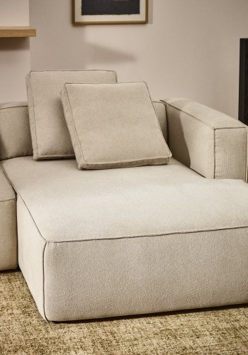 KAVE HOME Marela 3-pers. sovesofa, m. h�jre chaiselong - beige chenille (B:276cm)
