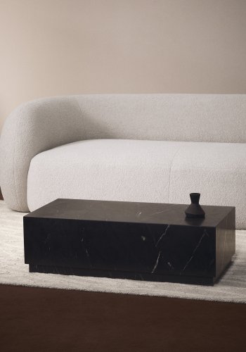 KAVE HOME Sorein sofabord, rektangul�r - sort marmor (100x50)