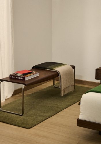 KAVE HOME Empuries l�ber gulvt�ppe, rektangul�r - gr�n syntetiske fibre (200x80)