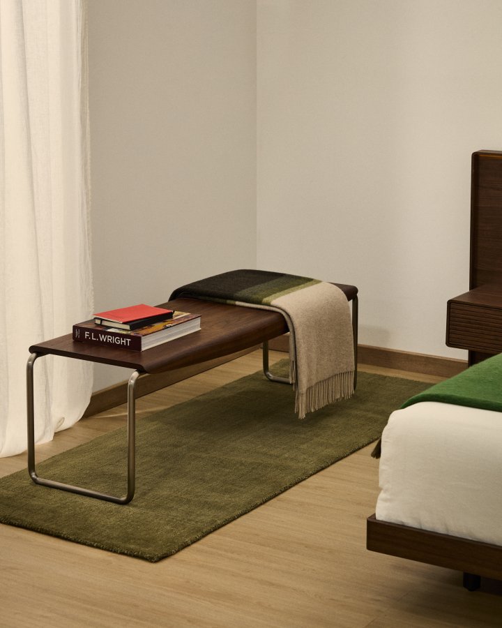 KAVE HOME Empuries l�ber gulvt�ppe, rektangul�r - gr�n syntetiske fibre (200x80)