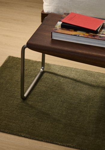 KAVE HOME Empuries l�ber gulvt�ppe, rektangul�r - gr�n syntetiske fibre (200x80)