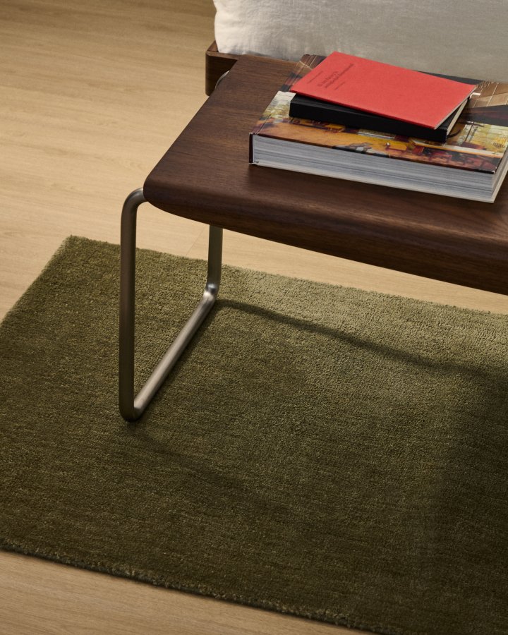 KAVE HOME Empuries l�ber gulvt�ppe, rektangul�r - gr�n syntetiske fibre (200x80)