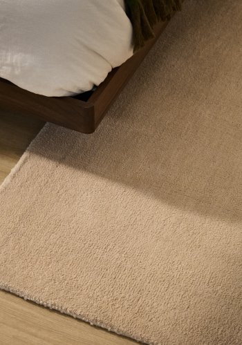 KAVE HOME Empuries l�ber gulvt�ppe, rektangul�r - beige syntetiske fibre (200x80)