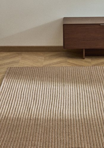 KAVE HOME Ardelia gulvt�ppe, rektangul�r - beige syntetiske fibre (160x230)