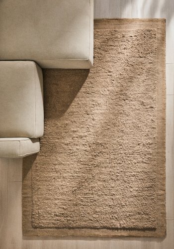 KAVE HOME Marely gulvt�ppe, rektangul�r - beige uld (300x200)