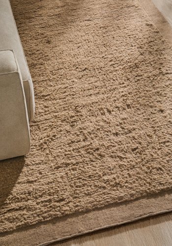 KAVE HOME Marely gulvt�ppe, rektangul�r - beige uld (300x200)