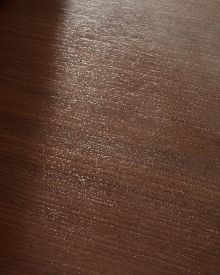 KAVE HOME Melvar spisebord. rektangul�r - brun valn�ddefiner og b�rstet rustfrit st�l (220x110)