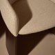KAVE HOME Bosca spisebordsstol, m. arml�n - beige chenille stof og valn�ddefin�r