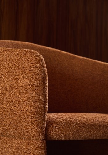 KAVE HOME Bosca spisebordsstol, m. arml�n - terracotta chenille stof