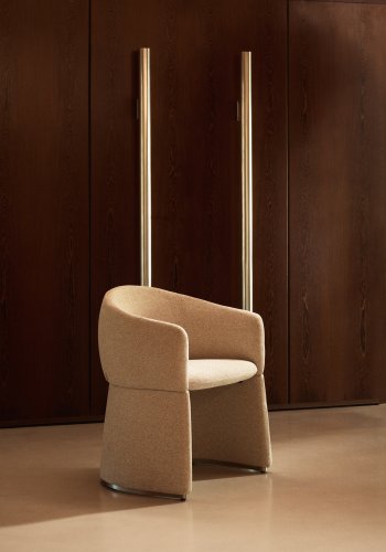 KAVE HOME Bosca l�nestol, m. arml�n - beige chenille stof