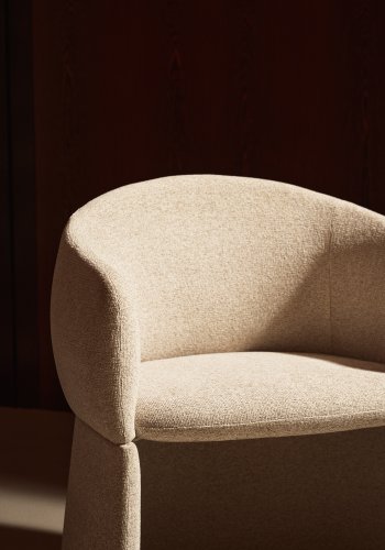 KAVE HOME Bosca l�nestol, m. arml�n - beige chenille stof