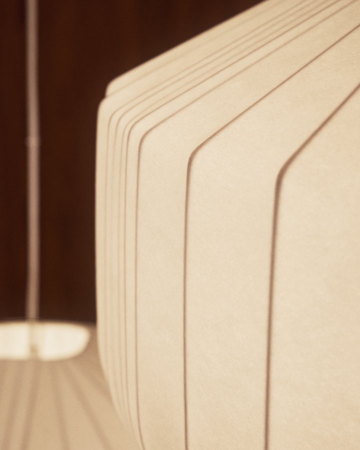 KAVE HOME Somar loftlampe - hvid syntetiske fibre og st�lst�nger (�51)