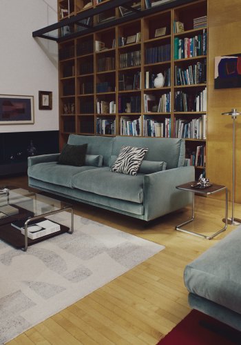 KAVE HOME Nuvira gulvlampe - lysegr� b�rstet metal