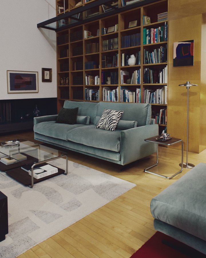 KAVE HOME Tarsel sidebord, rektangul�r - valn�ddefiner og b�rstet rustfrit st�l (42x47)