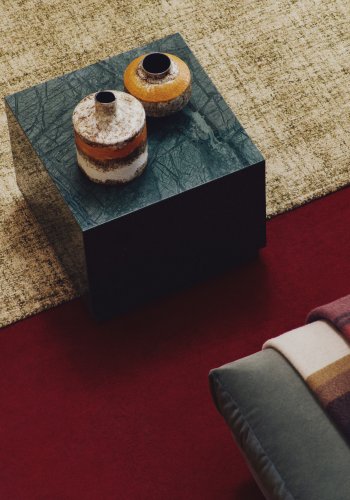 KAVE HOME Sorein sidebord, kvadratisk - gr�n marmor (50x50)