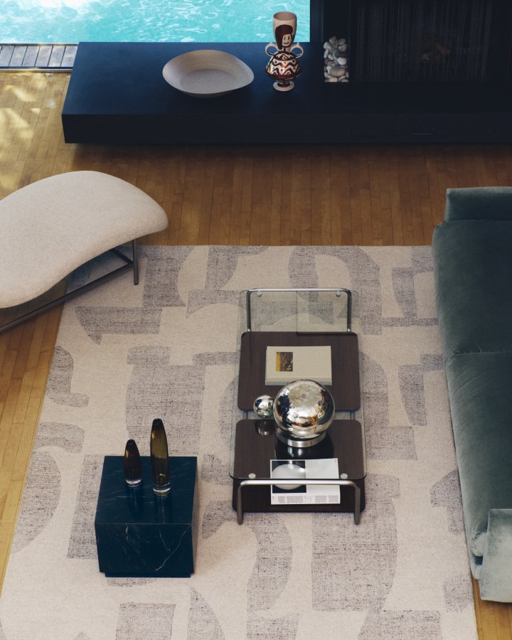 KAVE HOME Norela gulvt�ppe, rektangul�r - gr� jacquard uldblanding (300x200)