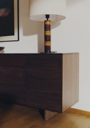 KAVE HOME Norlen sk�nk, m. 4 l�ger, 4 hylder og 2 skuffer - valn�ddefiner