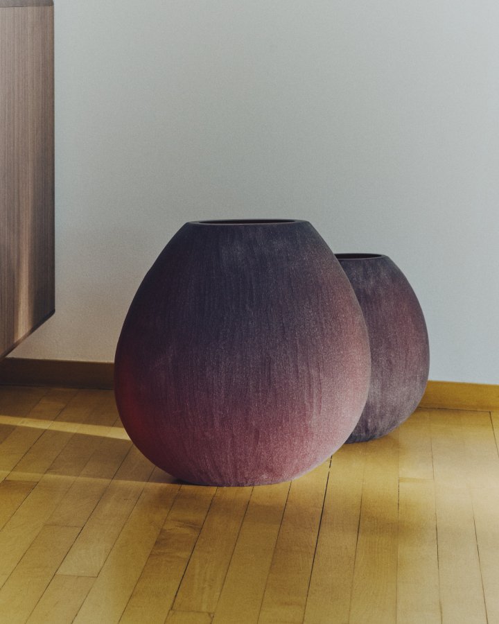 KAVE HOME Rovena vase - bordeauxr�d glas (H:43,5)