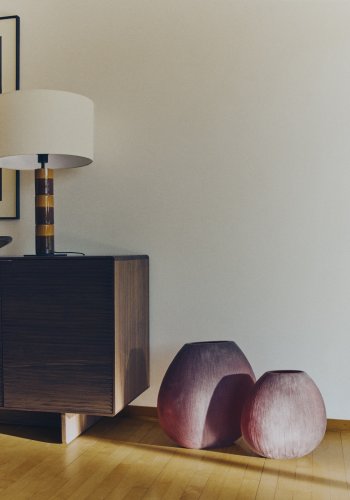 KAVE HOME Rovena vase - bordeauxr�d glas (H:43,5)