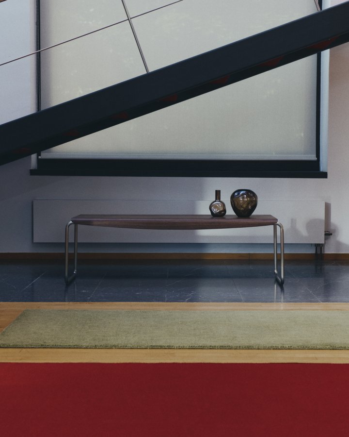 KAVE HOME Tarsel b�nk, rektangul�r - valn�ddefiner og b�rstet rustfrit st�l (142,5x45,5)