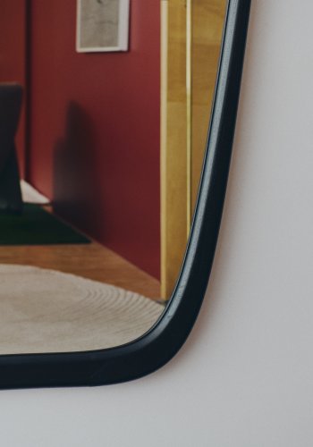 KAVE HOME Alura v�gspejl, organisk - spejlglas og sort teaktr� (192x94,5)