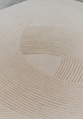 KAVE HOME Domm gulvt�ppe, organisk - beige uld (230x160)