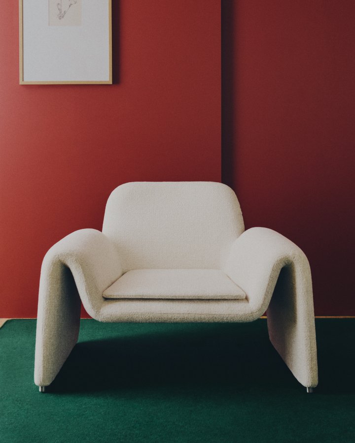 KAVE HOME Melvia l�nestol, m. arml�n - beige chenille stof