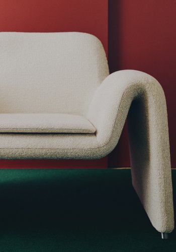 KAVE HOME Melvia l�nestol, m. arml�n - beige chenille stof