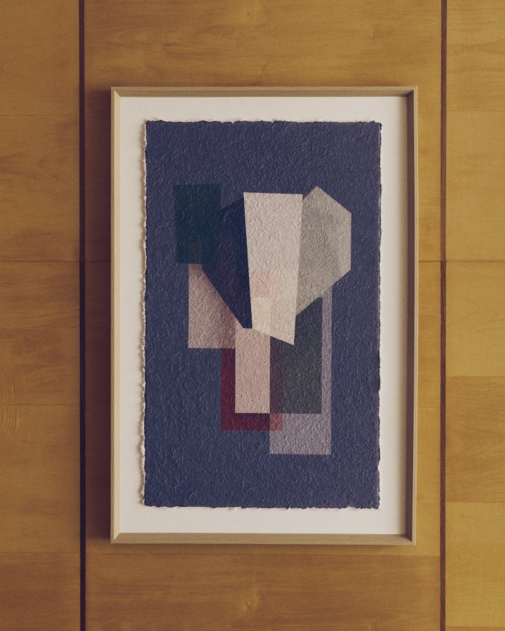 KAVE HOME Veluni abstrakt billede, rektangul�r - multifarvet genbrugspapir (90x60)