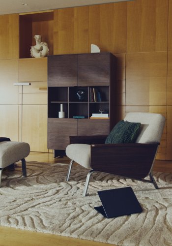 KAVE HOME Tribet gulvt�ppe, rektangul�r - zebra jacquard uld (300x200)